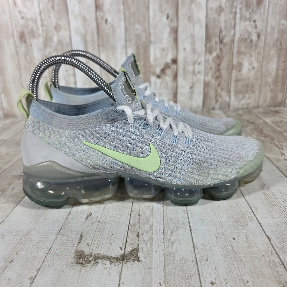 Nike Air Vapormax Flyknit 3 Womens Light Blue Lime Green DC2051-001 Size 8
